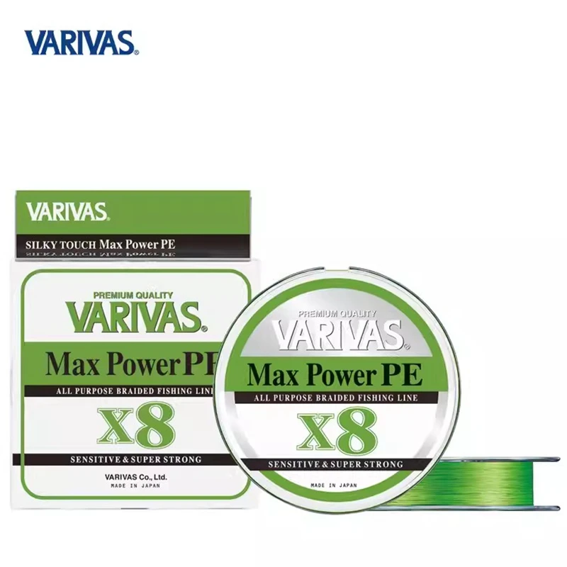 Original VARIVAS X8 PE Line MAX POWER Fishing Line sensitive super strong Fishing line 150m/200m 14.5LB-33LB GREEN Made in japan