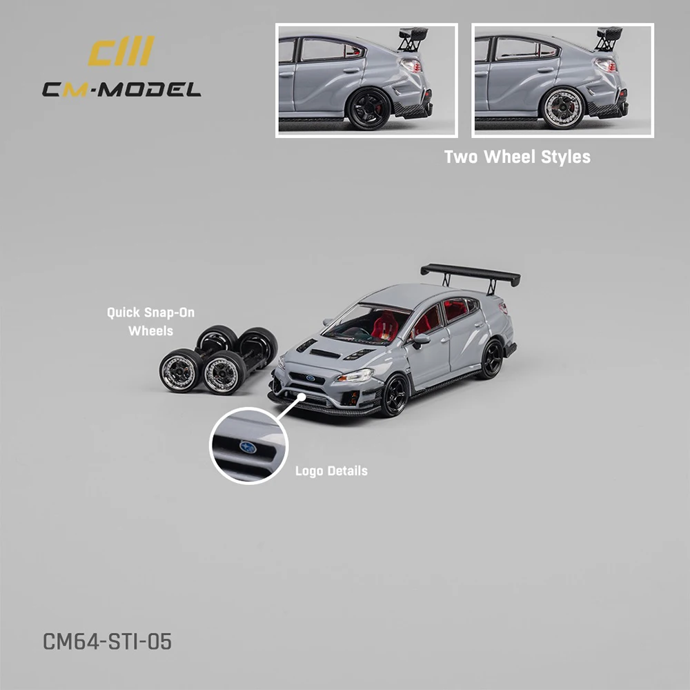 

Модель CM 1/64 STI Varis Widebody 1,0, серая модель автомобиля, винтажные супер автомобили, литая под давлением коллекция автомобилей, игрушка для взрослых