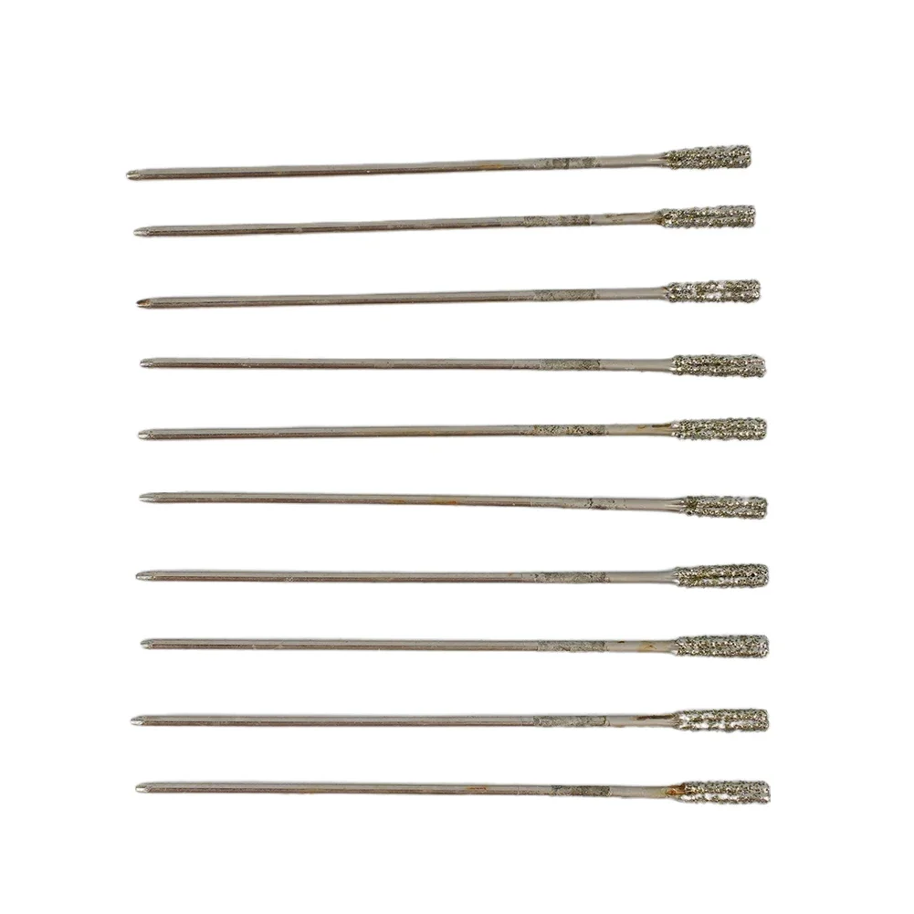 Imagem -06 - Diamante Revestido com Derivadas Brocas Azulejo Pedra Vidro Jóias Buraco Saw Fresa Bit Brush Ferramentas Burr 10 Pcs 12 Pcs 1.3 mm