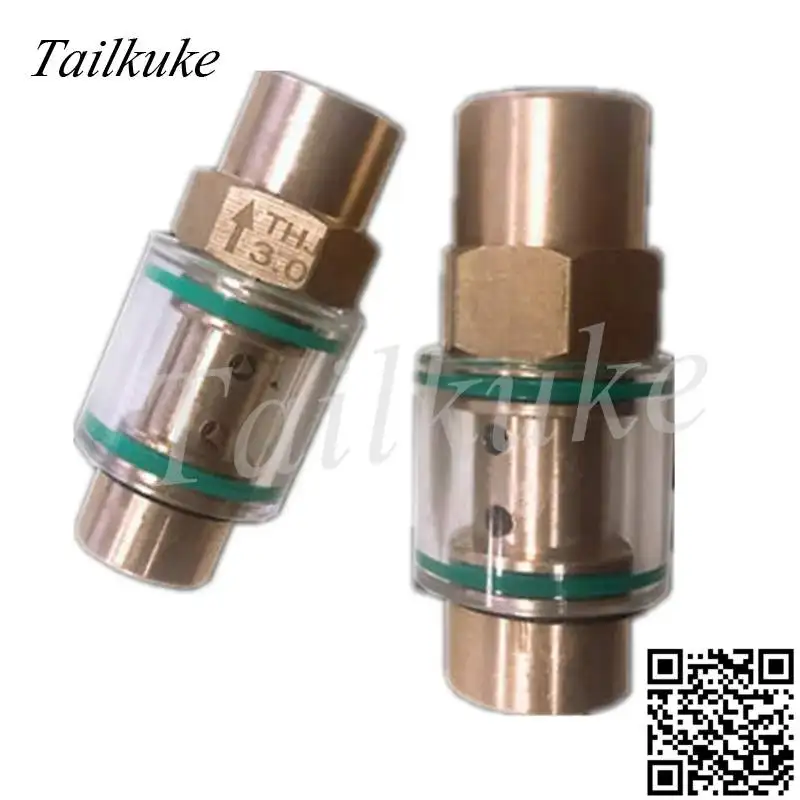 Screw machine visible oil return check valve/air compressor check valve/brass anti-backflow transparent back check peeping