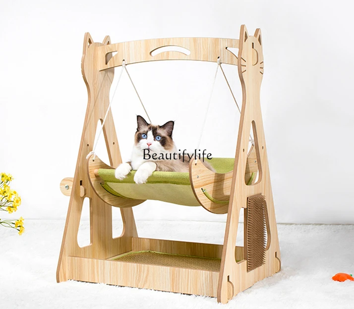 Pet Recliner Toy Double-Layer Vertical Gripper Cat Sofa to Swing Gripper Cradle