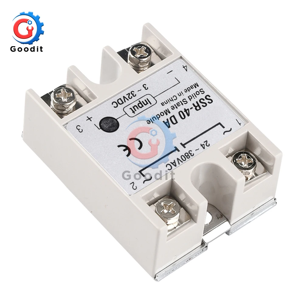 Solid State Relay Actually SSR-40DA 3-32V DC TO 24-380V AC SSR 40DA WITHOUT Plastic Cover Single Phase Solid State Relay