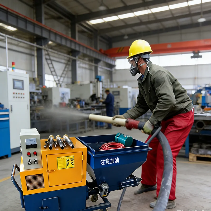

Commercial Mortar Sprayer Heavy Duty Cement Plaster Machine for Construction Site Wall Finishing