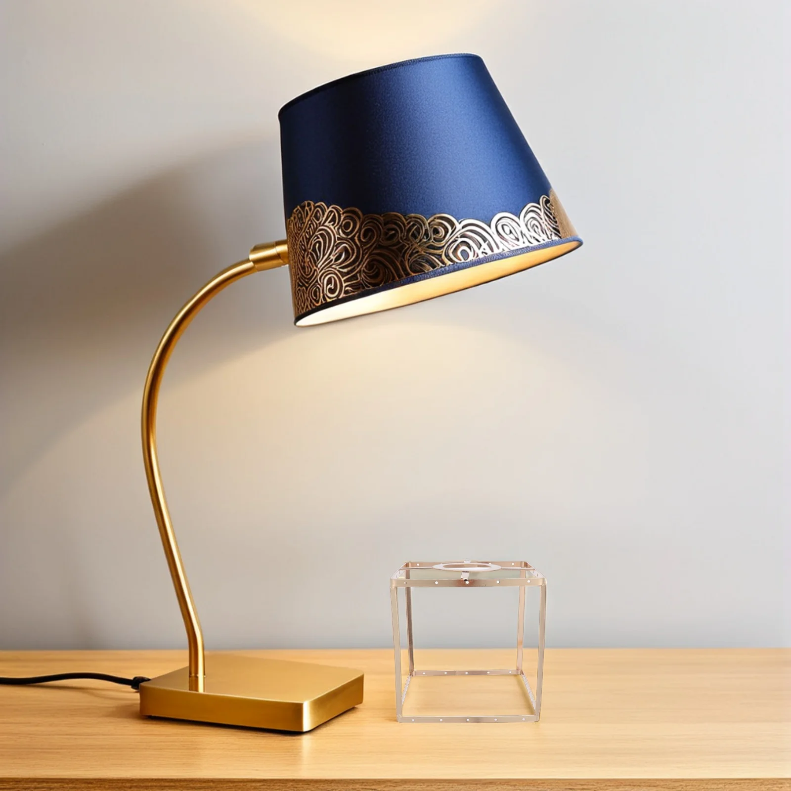 

E27 Lampshade Holder Bracket Iron Wire Frame 4.2cm Socket Diameter Vintage Black Metal Lamp Shade Guard DIY Rustic Pendant Light