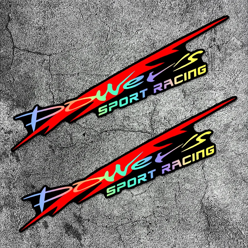2pcs Sporty Car Sticker Waterproof Anti UV Vinyl Decal For Rear Windshield Body Scratch Cover Auto Exterior Decor Styling Gift