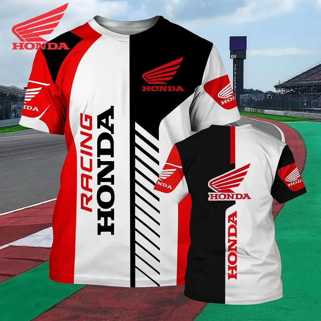 

Honda Racing Team Motorcycle T Shirt for Men Breathable Quick Dry Short Sleeve Gear for Biker Riding Outdoor Motorsport Jersey