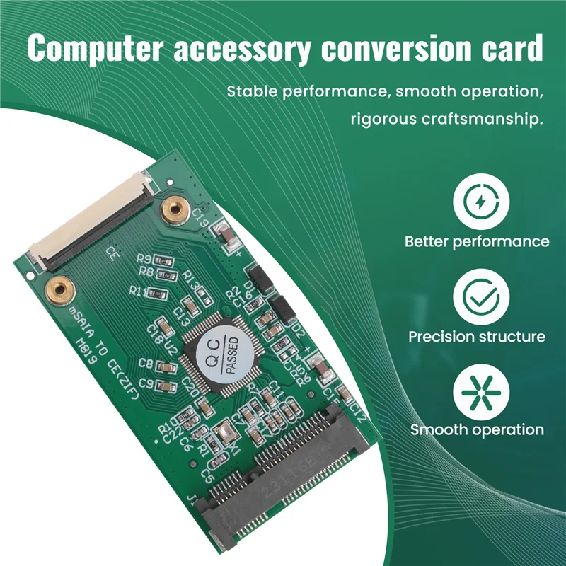 A08E-Mini SATA MSATA PCI-E SSD إلى 40Pin 1.8 بوصة ZIF/CE بطاقة محول ل IPOD IPAD لتوشيبا لشركة هيتاشي ZIF القرص الصلب