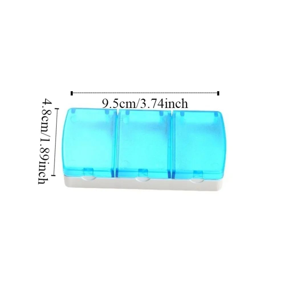 Mini boîte à médicaments à 3 grilles, organisateur créatif, étui à pilules étanche, boîte à pilules polyvalente de voyage