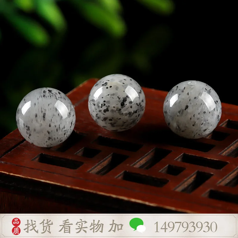 Natural Super Seven Silver Sun Scattered Beads Single round Beads DIY Jewelry Bracelet Spacer Beads Accessories Handmade Beaded