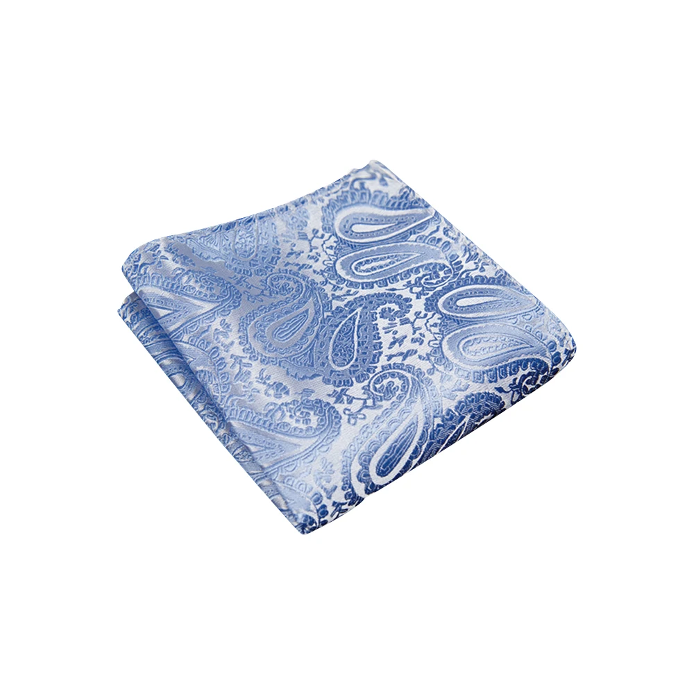 Gratis Verzending Ikepeibao Paisley Zakdoek Mannen Paisley Bloemen Zwart Pocket Plein Hanky