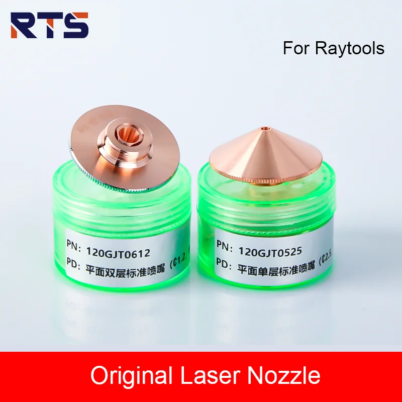 RTS Raytools Original Laser Nozzle Dia.32mm Caliber 0.5 - 5.0mm Single Layer / Double Layers for Fiber Laser Cutting Heads