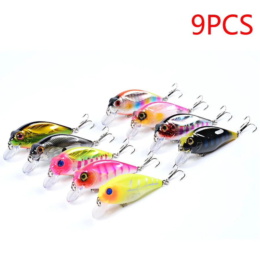 

9 шт., рыболовная приманка Minnow Crankbait, жесткая приманка, воблеры для щуки, искусственная приманка для карпа Pesca, искусственные приманки для рыболовных снастей, приманка для плавания