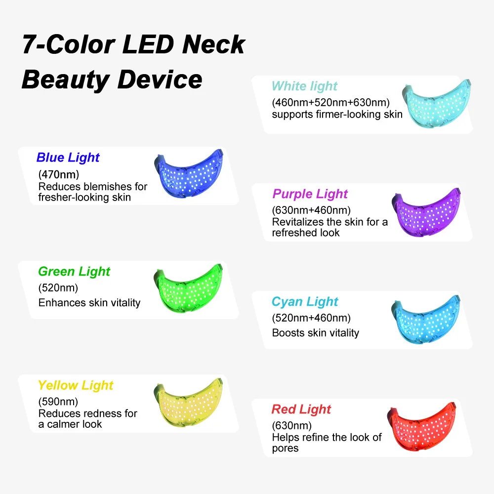 Nek LED Lift Masker Foton Anti-Rimpel Huidverstrakking Nek Schoonheid Apparaat Huid Fleuren Verjonging Nek Rimpel Remover