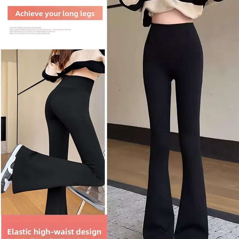 ارتفاع الخصر Fce اصطف متوهج اليوغا السراويل النسائية الخريف الشتاء Sle مريحة لينة البوليستر النايلون دنة بنطلون