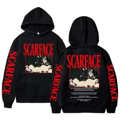 Movie Scarface Tony Montana Graphic Hoodie Men Women Casual Vintage Hip Hop Punk Hoodies Men's Fashion Rock Oversized Sweatshirt