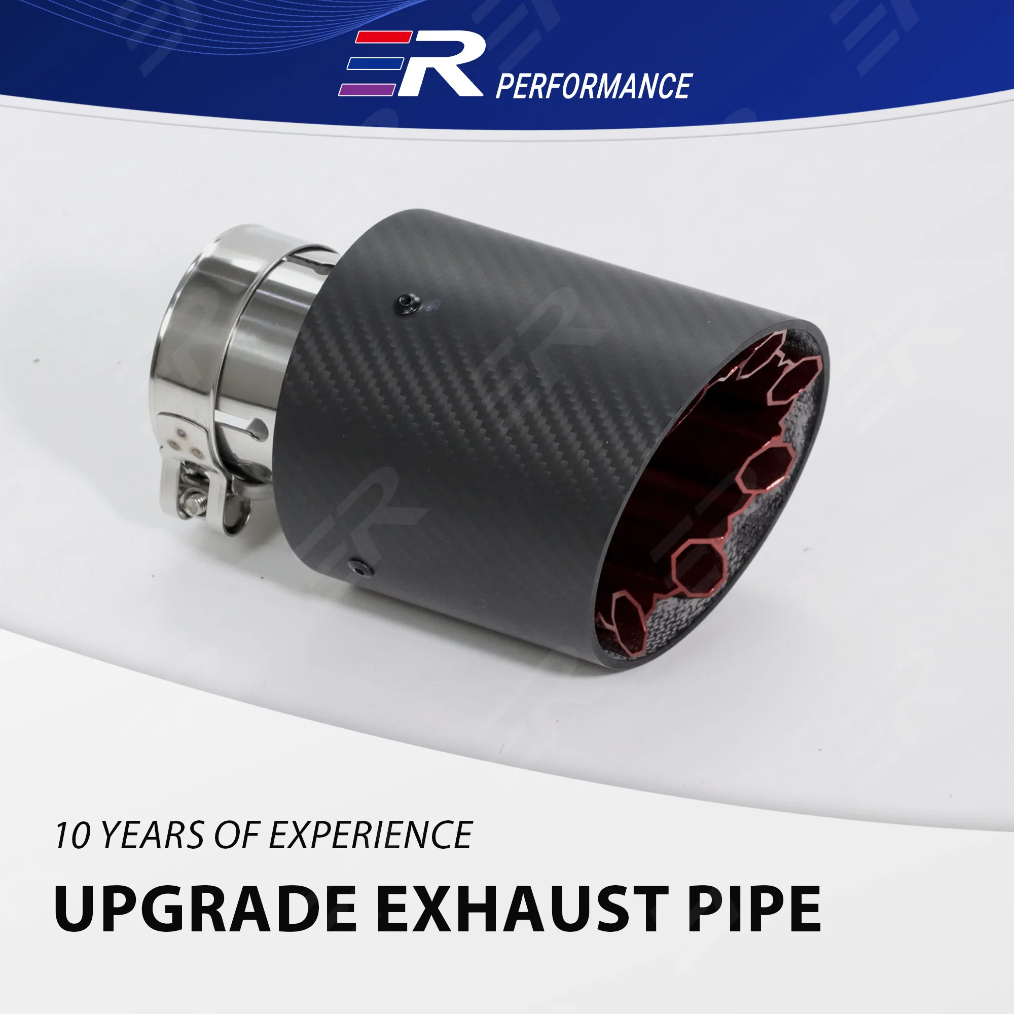 

Обновление ER, настоящий выхлопной наконечник из углеродного волокна, автомобильные аксессуары, глушители, насадка из нержавеющей стали для модификации универсальных хвостовых наконечников