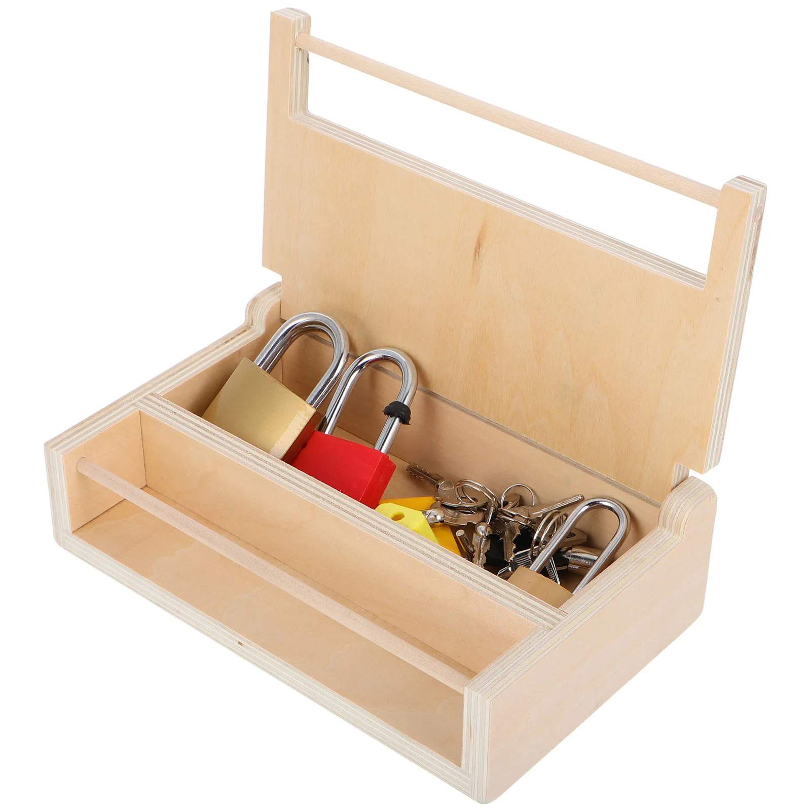 Caixa de bloqueio de madeira montessori para crianças habilidades motoras finas quebra-cabeça educacional desbloqueio jogo aprendizagem precoce desenvolvimento cognitivo