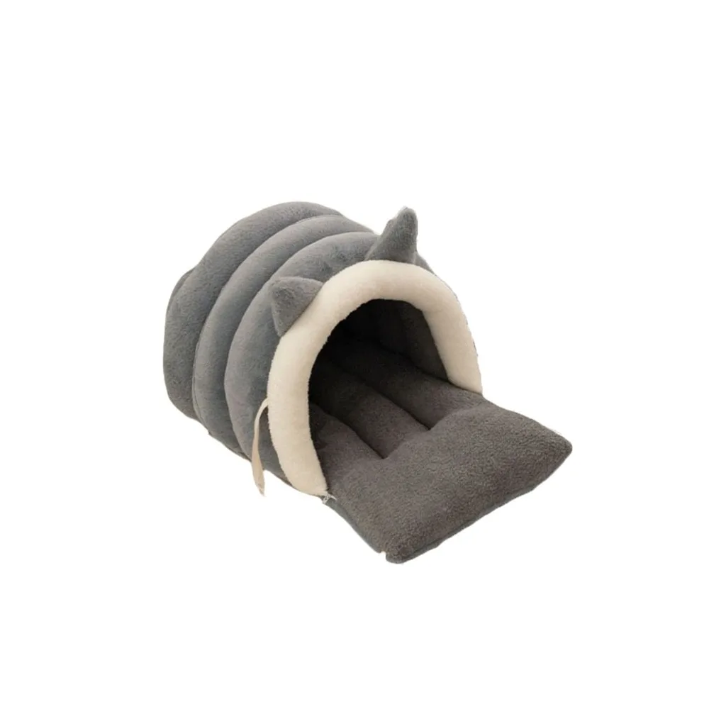 

Comfortable Semi Enclosed Cat Bed Warm Windproof with Cat Ears Pet Nest Removable Washable Cat Nest Pet