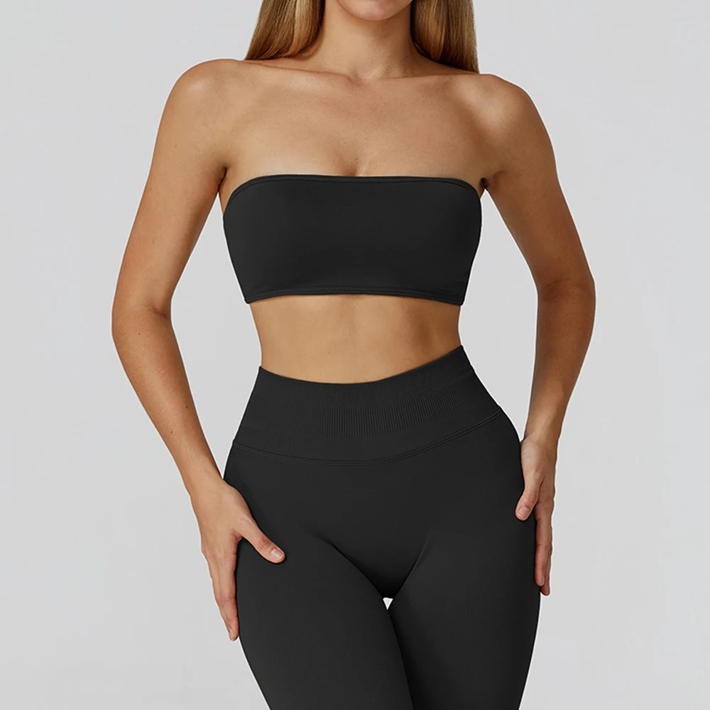 

Sports Bra Women StraplessSeamless Yoga Bra Padded Backless Sports Bras Gym Crop Top Push Up Workout Yoga Tops Woman Clothes