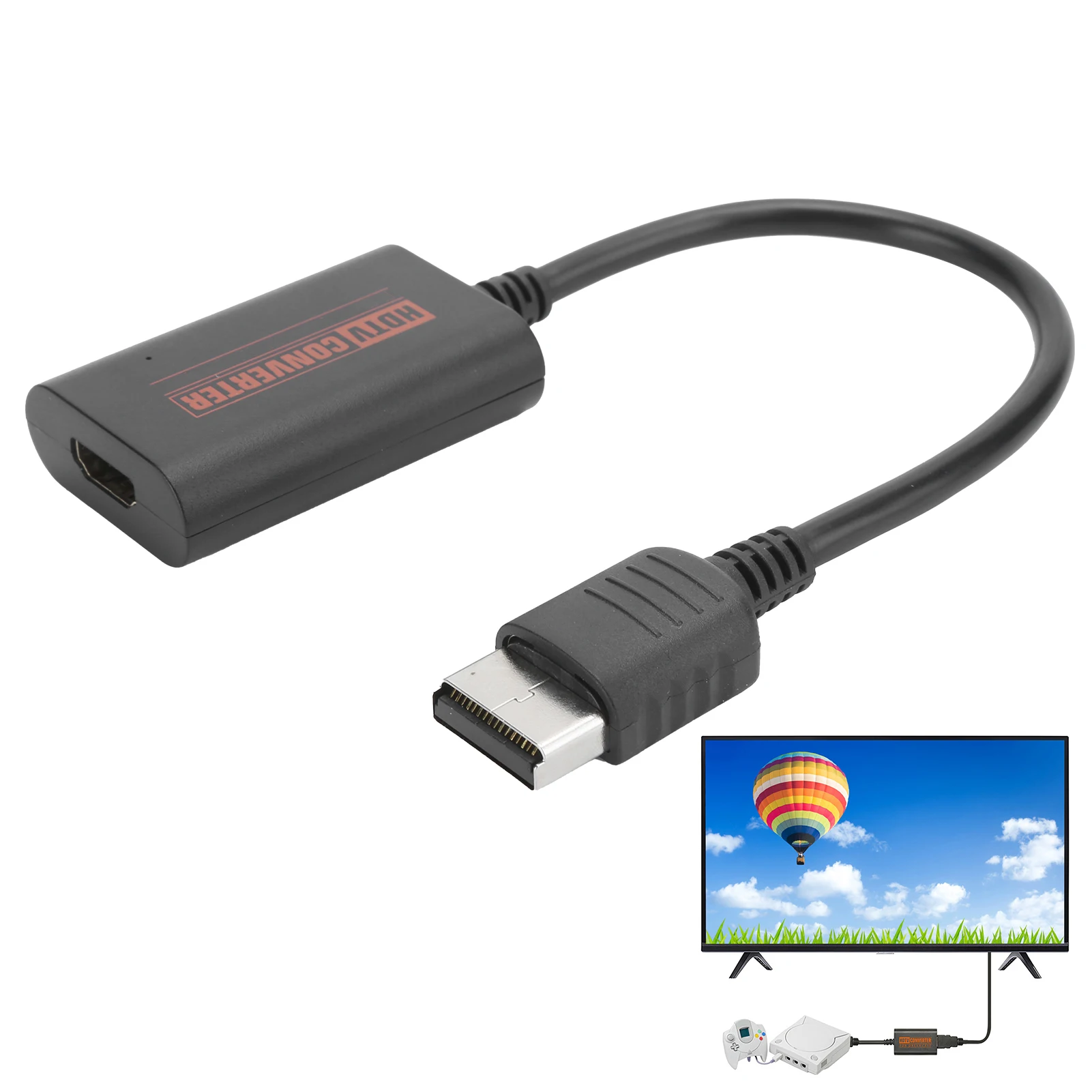 

HDMI Adapter for Dreamcast Video Converter HDMI Video Converter High Definition Simultaneous Display Adapter for Sega Dreamcast