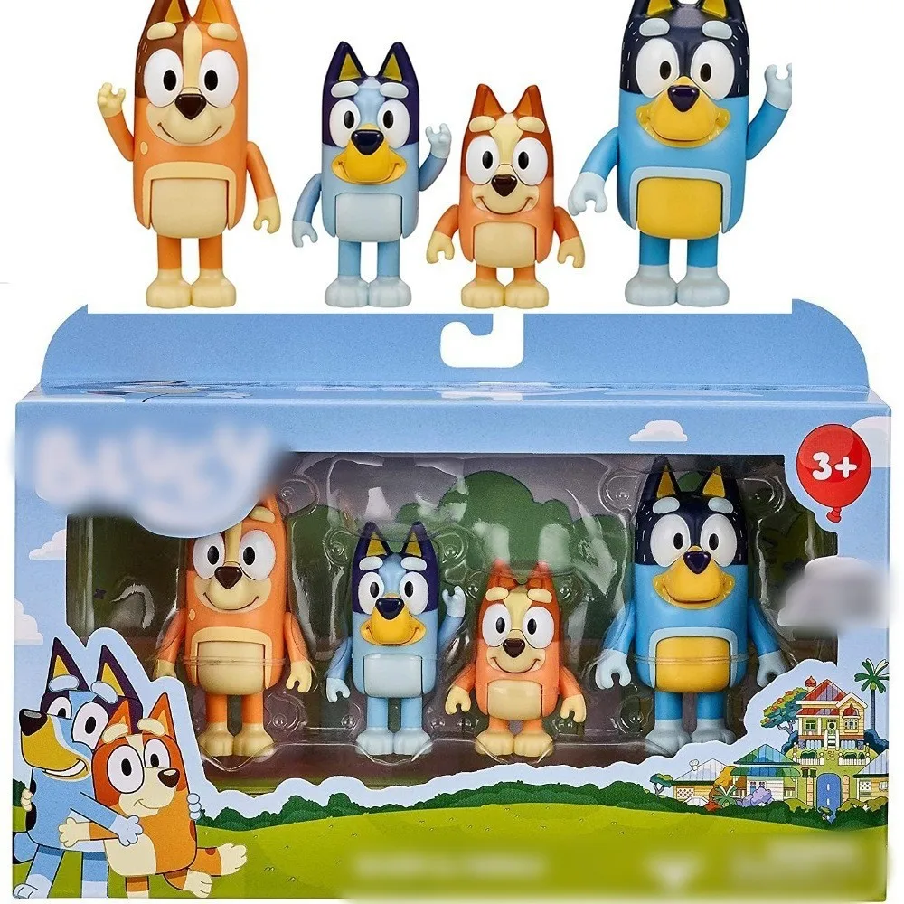 Bluey And Bingo Family Action Figure Series Anime Dog Doll Model Cartoon Mini Pvc Ornaments Kids For Toys Children Birthday Gift