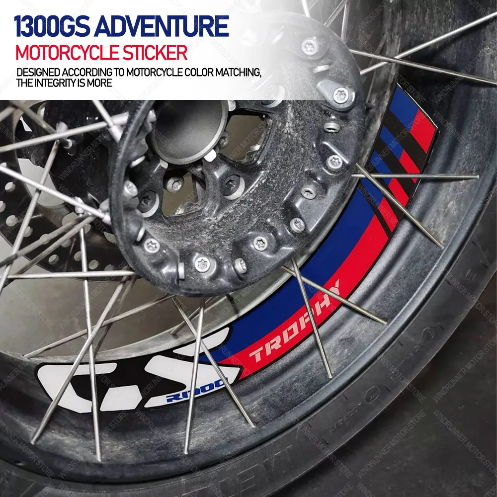 

Motorcycle Wheel Stickers Protection Waterproof Sticker For R 1300 GS r1300gs Adventure 3D Epoxy Resin Protective Sticker