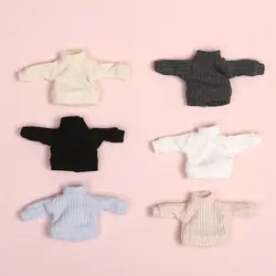 OB11 Clothes Fashion Tops High Collar Knitted Sweater Casual Wears Candy Color Soft Elastic Blouse For Obitsu11 Dolls Accessorie