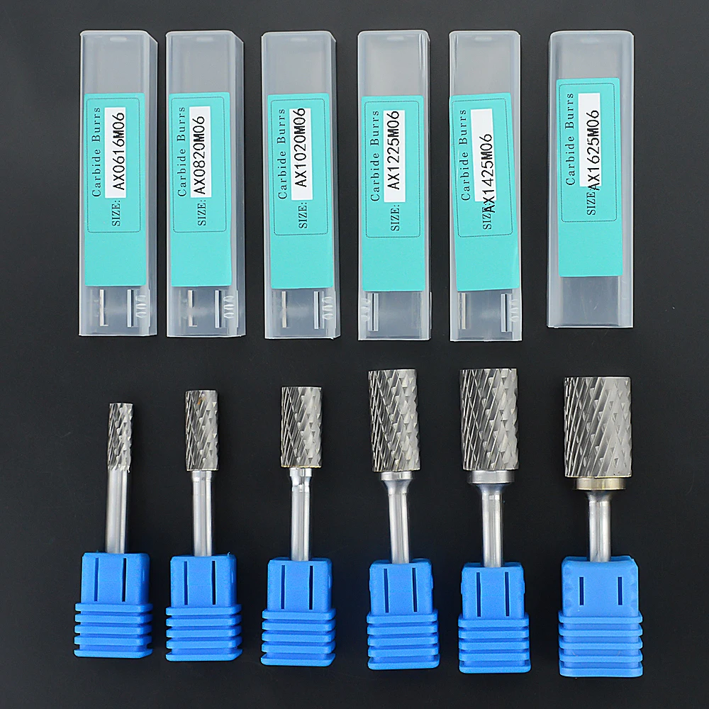 1PC Type A Hard Alloy Rotary File Double Groove Tungsten Steel Grinding Head 6mm Shank Diameter Polishing Carving Hardware Tool