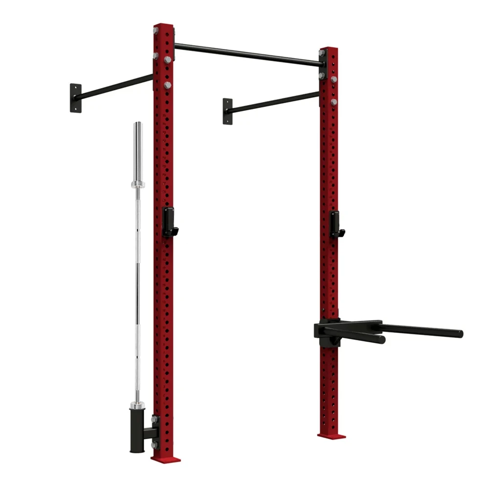 

Wall-Mounted Power Rack Squat and Cross Functional Training Gym Equipment Multi-Function Station with Pull-up Bar Fitness Rig 1