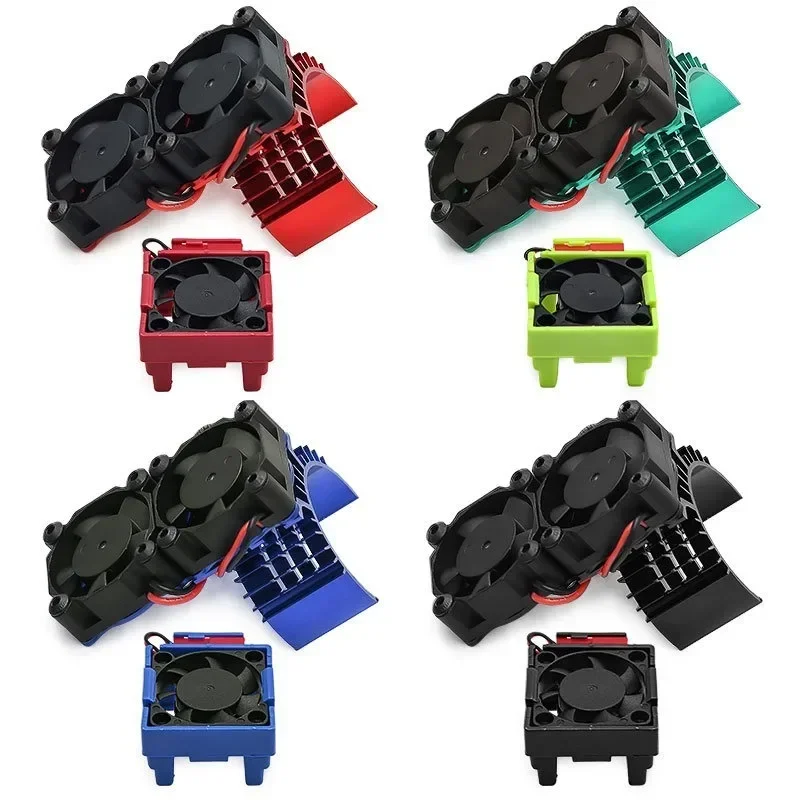 RC VXL-3s ESC Cooling Fan Motor Dual Fan Set Compatible Trxs Slash 4x4 Stampede 4x4 Rustler 4x4 Hoss 4×4 Velineon Heat Sink