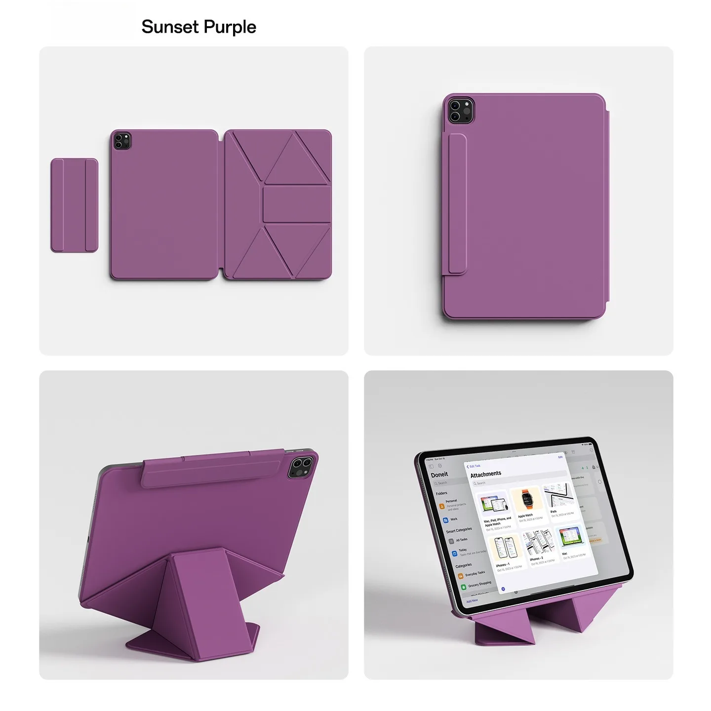 ZOYU Smart Folio Cover voor iPad A16 11e 2025 iPad Air 11 Funda iPad Pro 13 12.9 4/5/6e Gen Mini 8.3 A17 Pro magnetisch capa