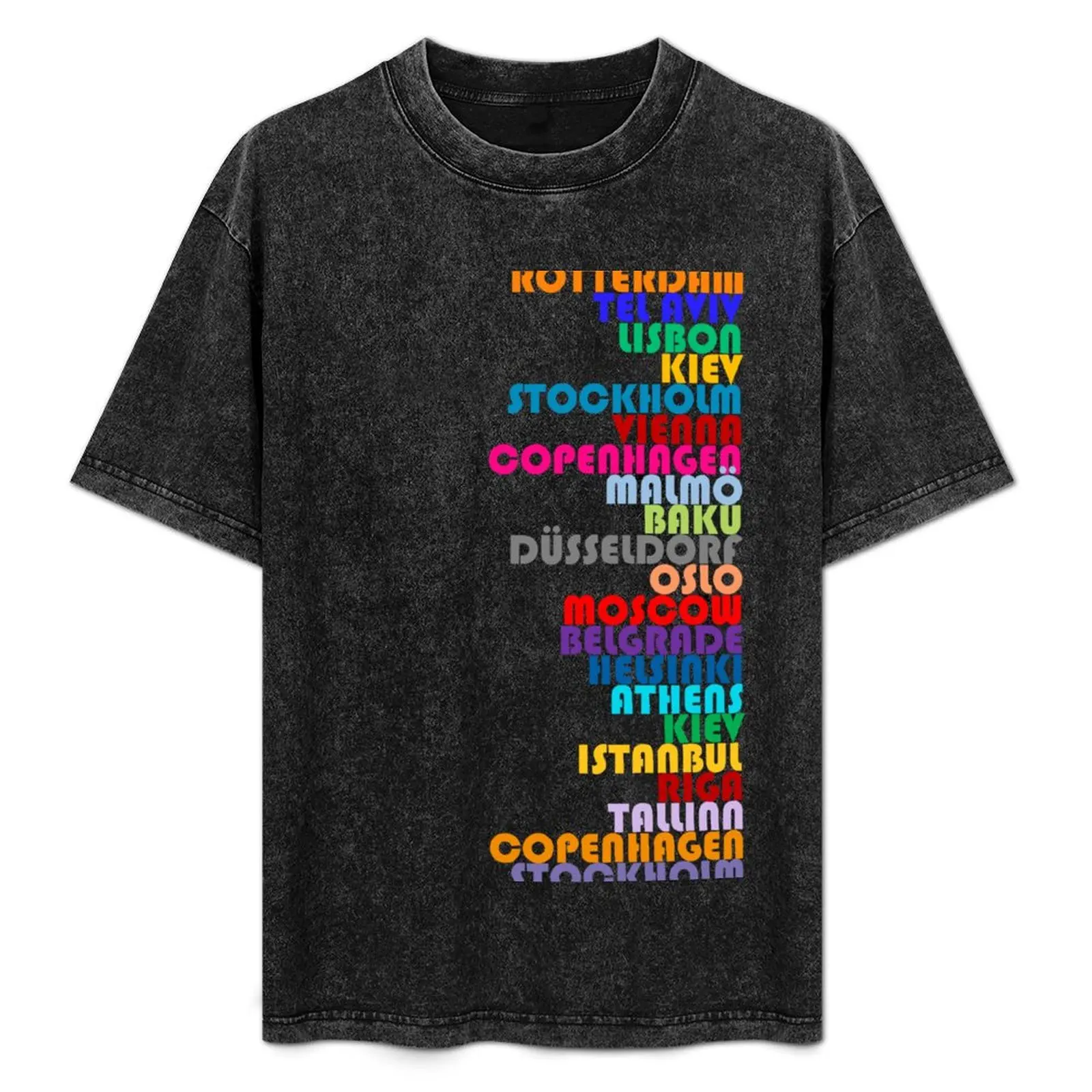 

NEW! Eurovision Host Cities 2020 T-Shirt Basic Regular Fit Casual T-Shirt