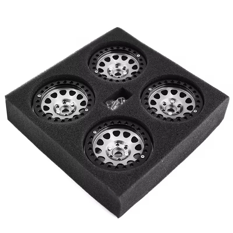 

RC Car 4Pcs CNC Aluminum Alloy 2.2 Beadlock Wheel Rim for 1/10 RC Crawler Car Axial SCX10 90046 AXI03007 TRX4 VS4-10 Redcat Gen8