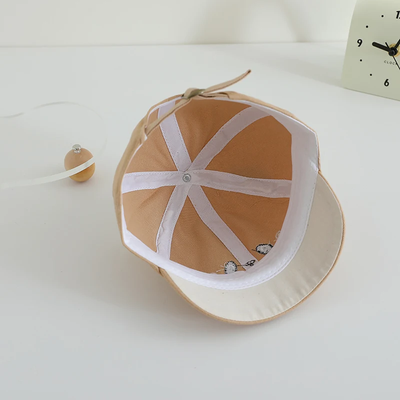 หมีน่ารักหมวกเด็กการ์ตูนเป็ดลิ้นหมวกผ้าฝ้ายทารกเบสบอลหมวก 4-12Month ทารกแรกเกิดกลางแจ้ง Sun Visors