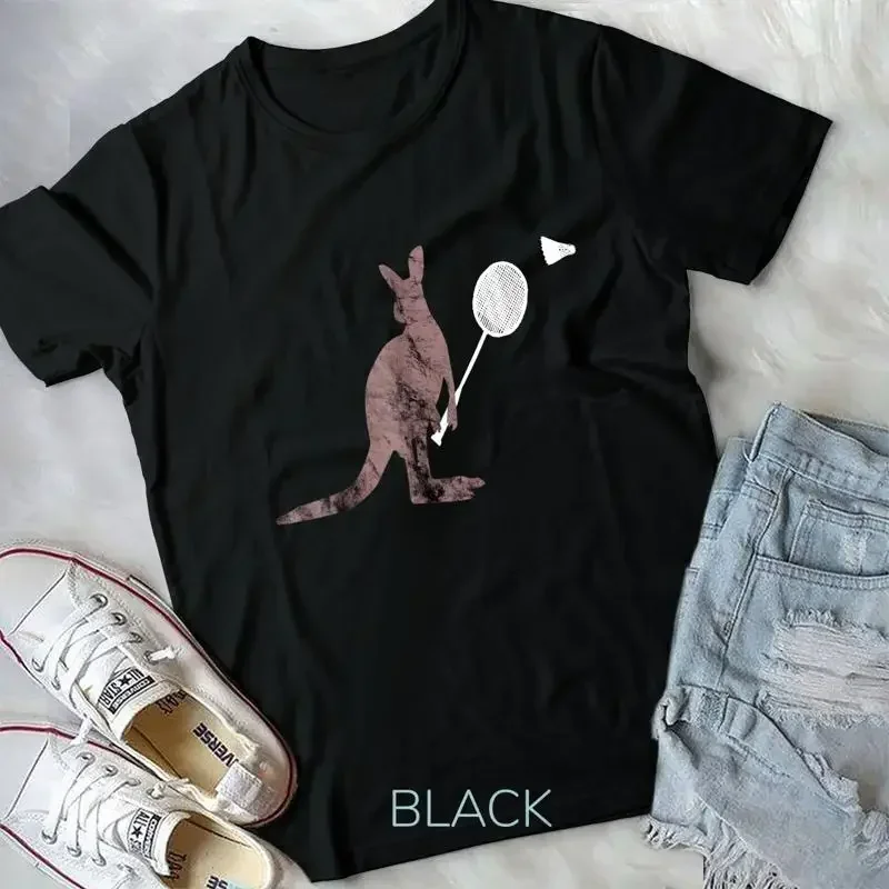 Kangaroos Badminton Australia Marsupials Bouncing Unisex T shirt