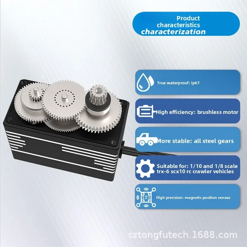 

GXservo High Torque All-Metal Digital Servo Programmable for 5-Car RC Climbing Industrial Grade Remote Control Model Servo
