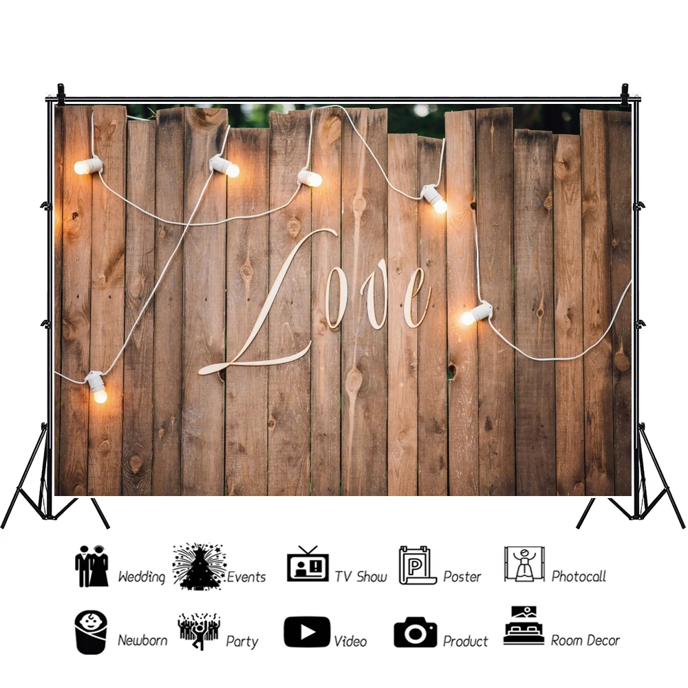 Wood Backdrop for Photography Baby Portrait Photography Backdrops White Brown Wooden Board Plank Background for Party Decoration