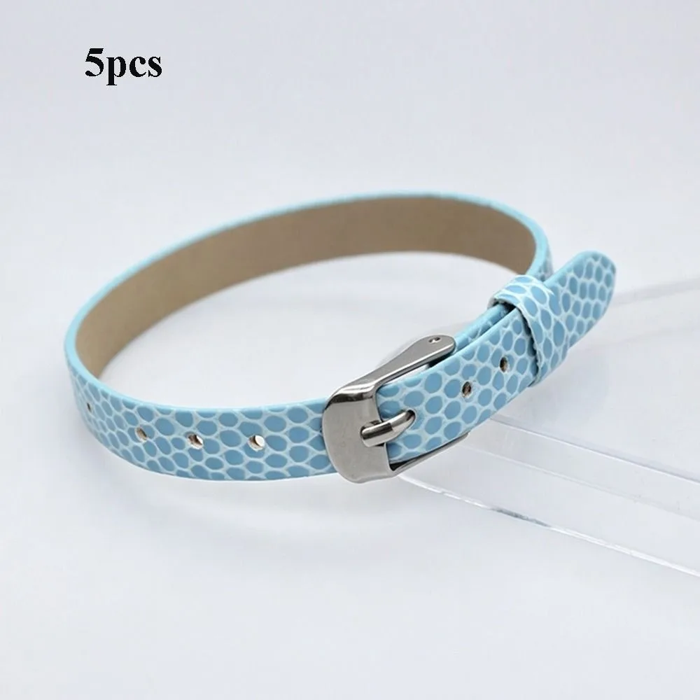 5pcs Super Mini Waist Belts Snake Pattern 8*210mm DIY Handmade Belt Artificial Leather Bag Belt 20cm Cotton Dolls