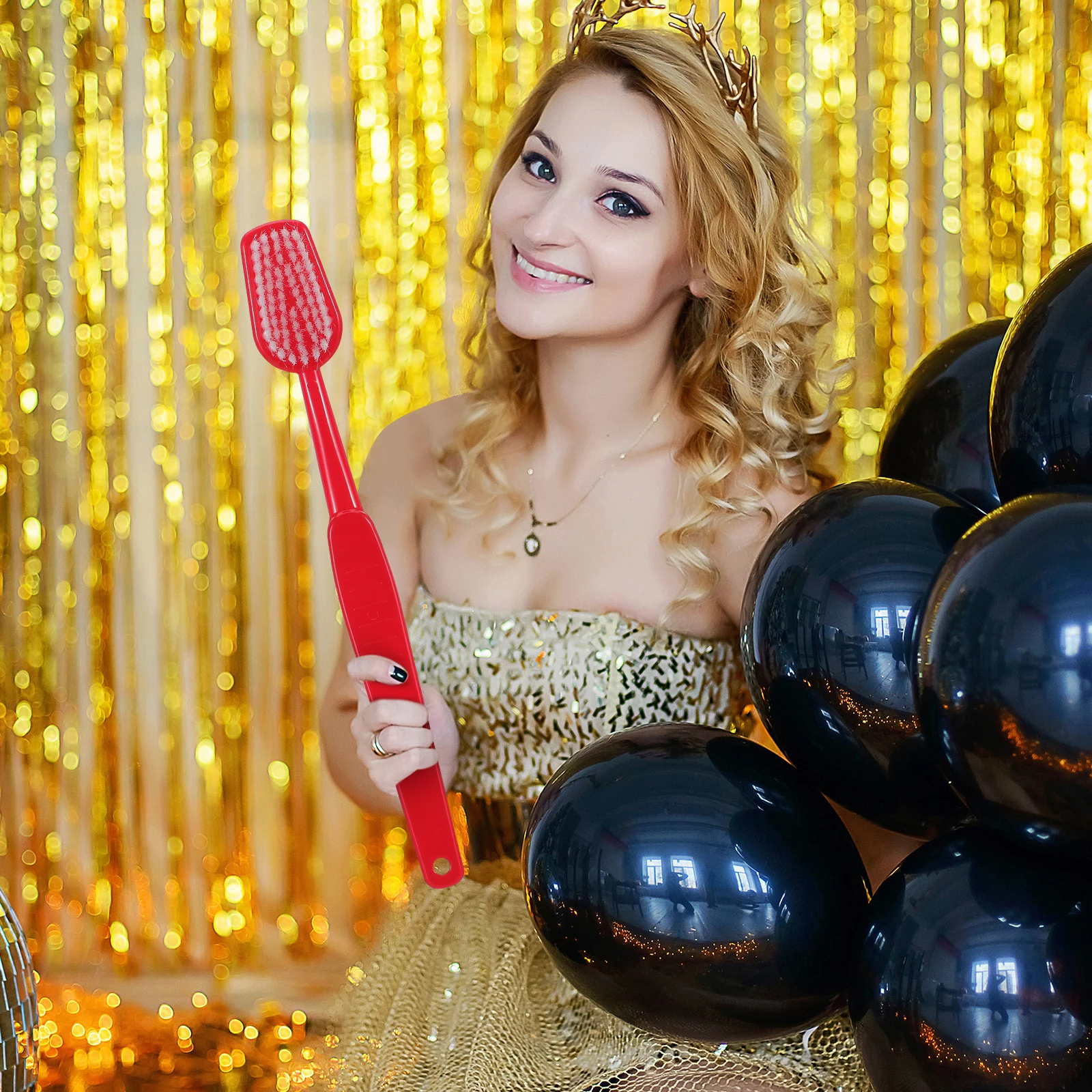

2 Pcs Giant Toothbrush Props Large Party Decorations Modeling Photo Booth Big Plastic Costume