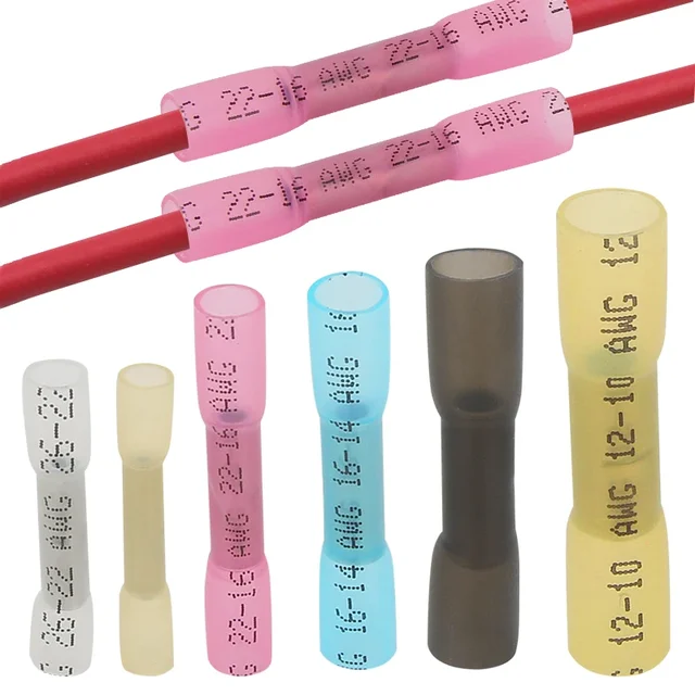Złączki termokurczliwe Wodoodporne izolowane zaciski kablowe samochodowe AWG 26-10 0,3-6,0 mm2