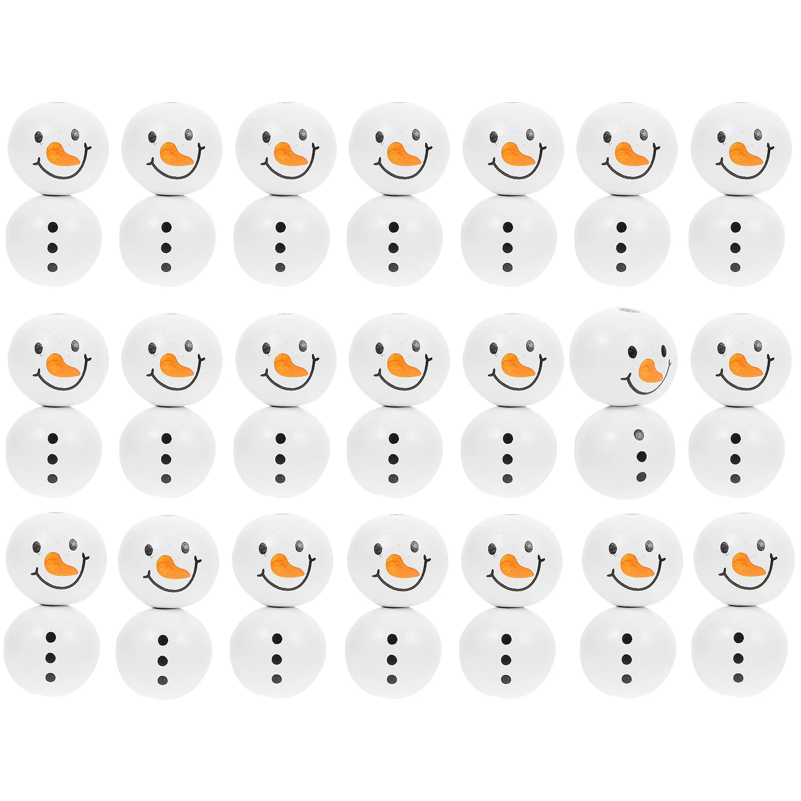 

40 шт. деревянные бусины со снеговиком 20 мм, аксессуары для рукоделия «сделай сам», рождественские декоративные свободные бусины для изготовления ювелирных изделий, рождественские нитки