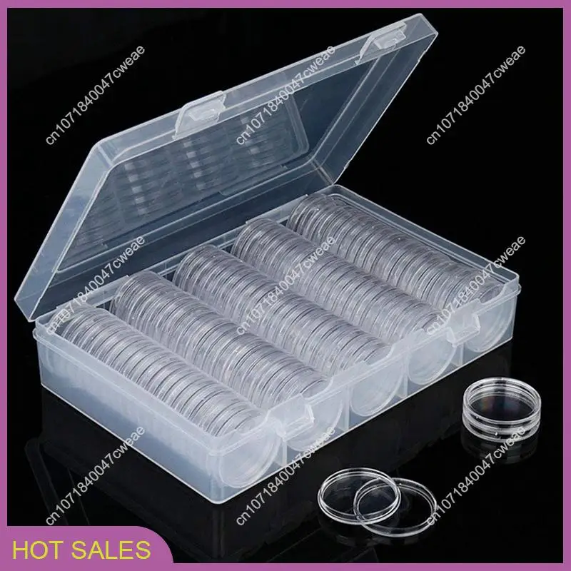 

4 Set 30 Mm Coin Capsules Ps Round Coin Holder Case And 6 Sizes (19/20/22.25/25/27/30Mm) Protect Gasket-A98U