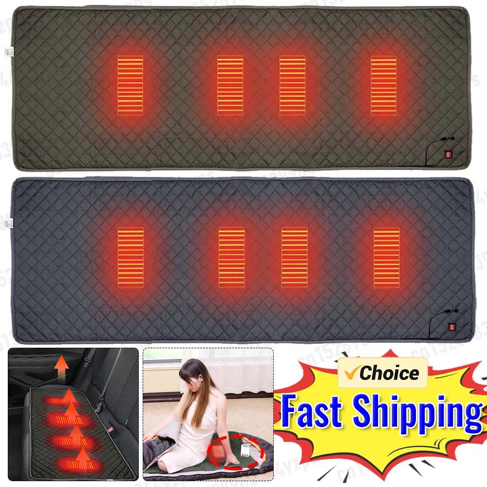 

One Person Heating Mat USB Blanket Camping Heated Mattress Topper Multi-functional Mattress Cold Resistant 3-Level Home Heaters