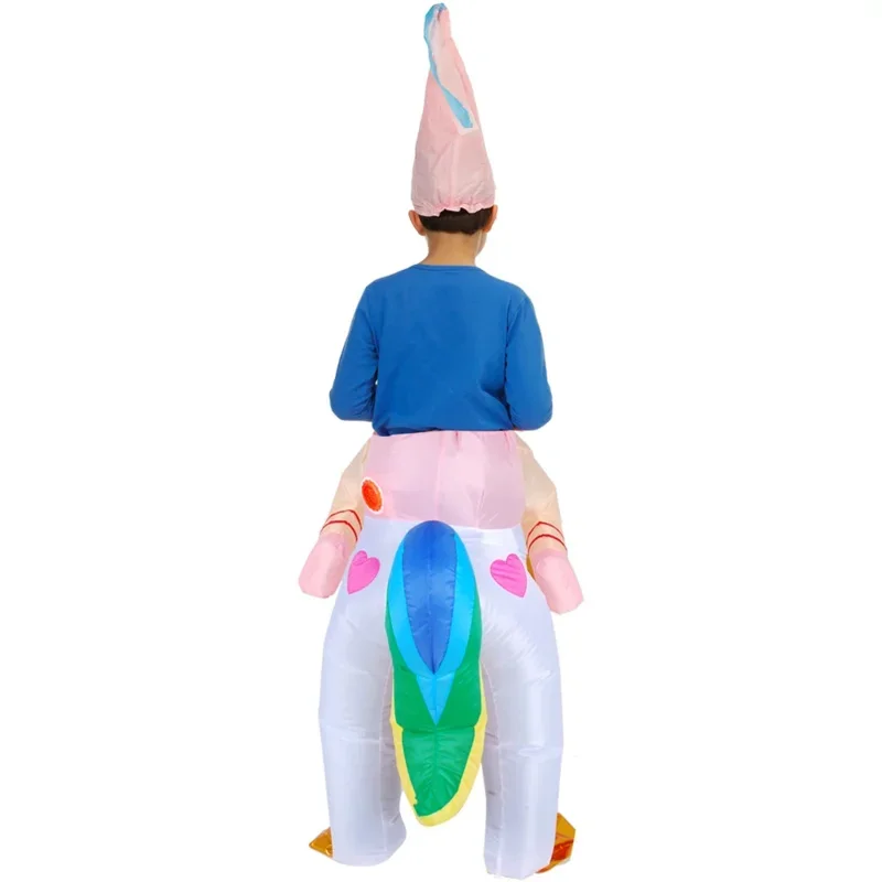 Kids Unicorn Inflatable Costume Carnival Halloween Child Girls Boys Animal Mascot Anime Party Cosplay Costumes Dress Suit C