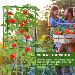 45/90/135/180cm Tomato Cages for Garden,Square Tomato Cage Heavy Duty,Height-Adjustable Tomato Trellis for Raised Garden Bed