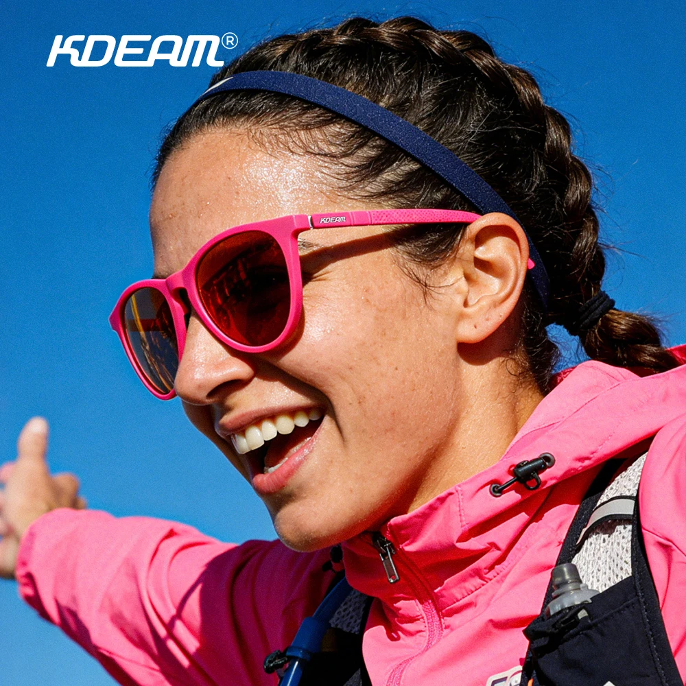 KDEAM Vintage Damen Oval Sonnenbrille Polarisiert Modische Sonnenbrille mit Reißverschluss-Hartschale für Einfaches Mitnehmen auf Campingausflügen