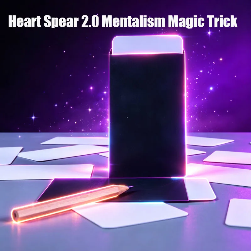 Heart Spear 2.0 Mentalism Magic Trick Envelope Prediction Impromptu Mind Reading Prop Close-Up Stage Magia Gimmick