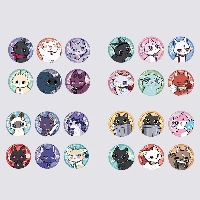 

Sunsyea Honkai Star Rail Official Merch miHoYo Original Authentic XBDMM Badge 6 Pieces Jing Yuan Blade Kafka Dan Heng Aventurine