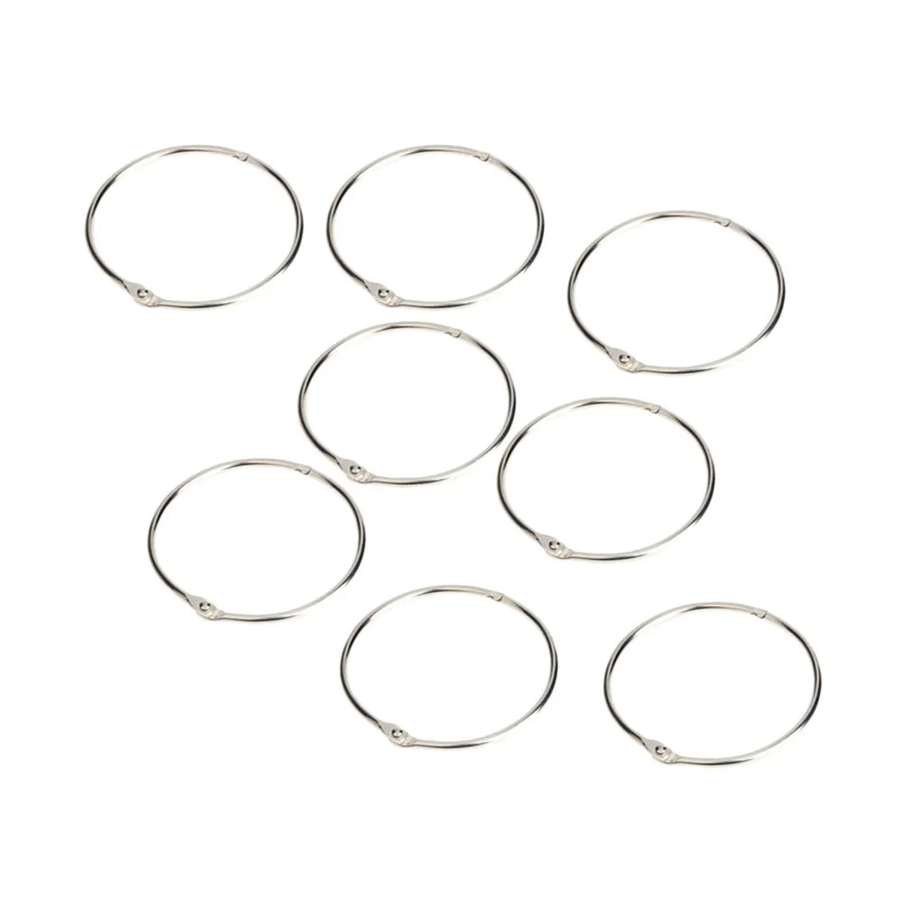 50 قطعة حلقات الكتاب الفضي خواتم الموثق المعدنية الصلب القوية للصور عينات الألبومات DIY بها بنفسك سكرابوكينغ مكتب المدرسة #3