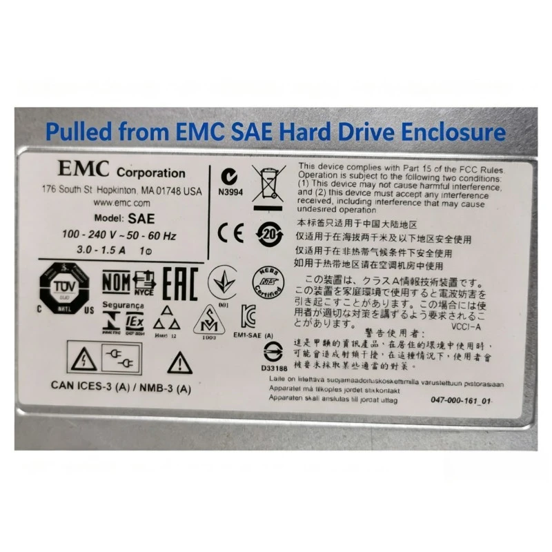 AcBel SG9006 071-000-539-00 2U Power Supply For EMC SAE Expansion Cabinet VNX5200 541 Storage Power Unit